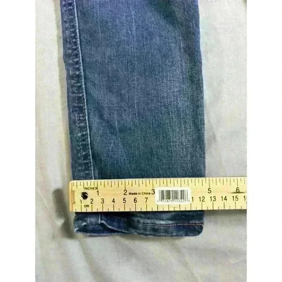 Aero Womens Medium Wash Overall Jean Pants Size 2 Blue Distressed Aeropostale - Picture 3 of 8